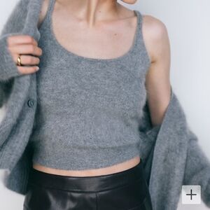 J Crew Angora lambswool sweater camisole medium